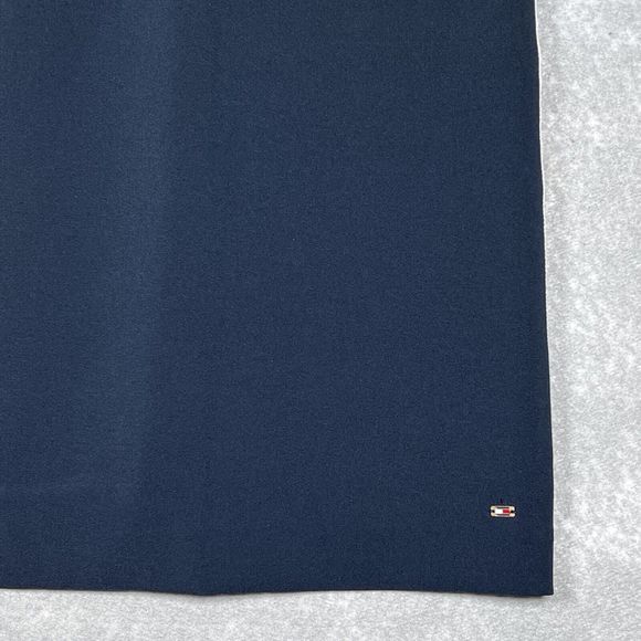 Tommy Hilfiger Shift Dress Women Large Navy Hardware Sleeve Knee Length NWT $98 - Picture 6 of 13